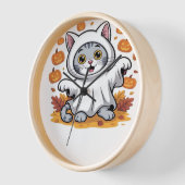 Kitten als Geist zu Halloween Classic T- Uhr (Winkel)