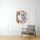 Kitten als Geist zu Halloween Classic T- Wandteppich (Beispiel (Horizontal))