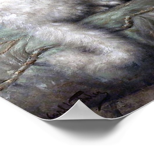 Kitten and Bee, Carl Kahler Poster (Ecke)