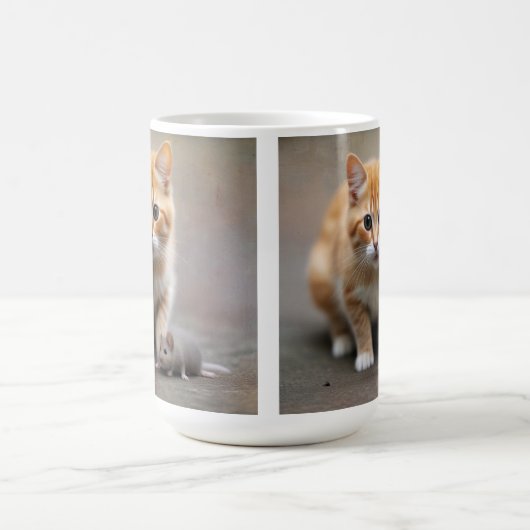 Kitten and Mouse Kaffeetasse (Mittel)