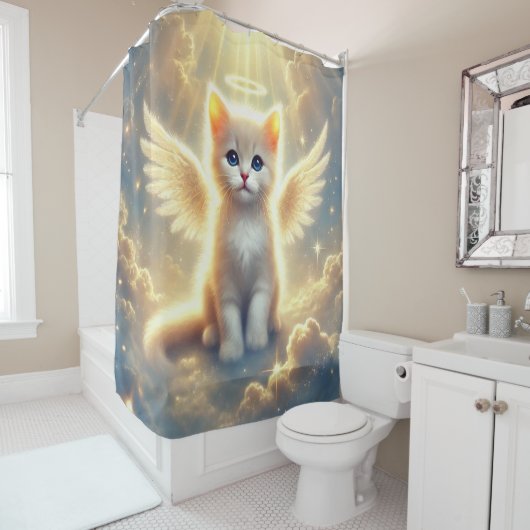 Kitten Angel Duschvorhang (Beispiel)