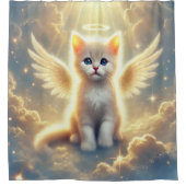 Kitten Angel Duschvorhang (Vorderseite)