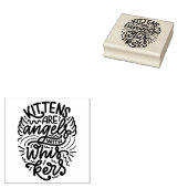 Kitten Angel Quote Rubber Briefmarke Gummistempel (Stempel)