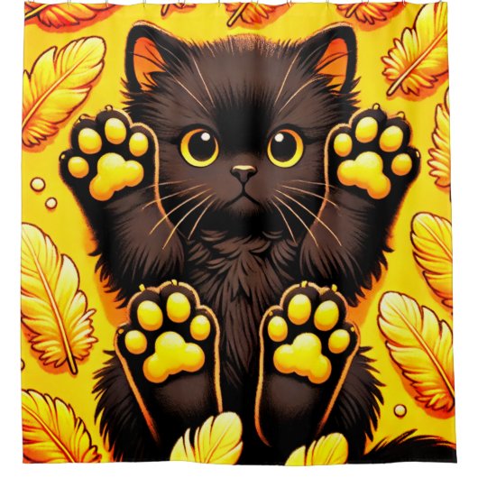 Kitten Art Duschvorhang (Vorderseite)