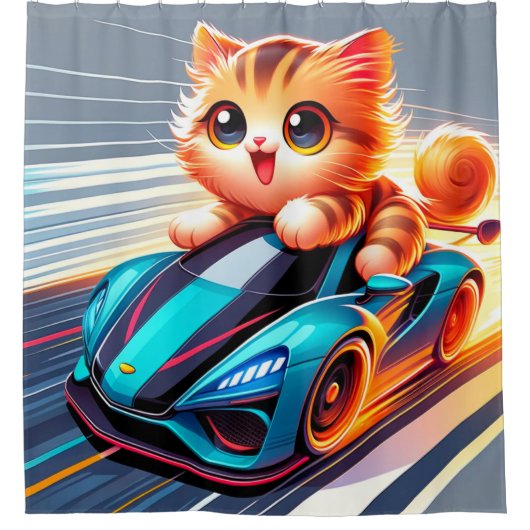 Kitten Art Duschvorhang (Vorderseite)