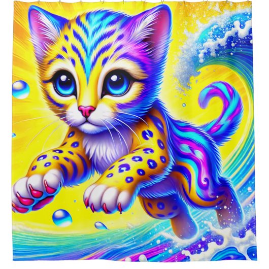 Kitten Art Duschvorhang (Vorderseite)