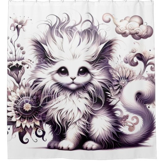 Kitten Art Duschvorhang (Vorderseite)
