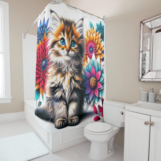 Kitten Art Duschvorhang (Beispiel)