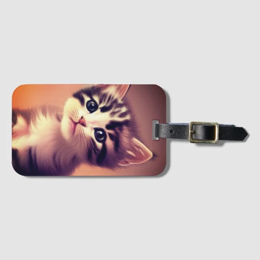 Kitten Art Gepäckanhänger (Vorderseite (Horizontal))