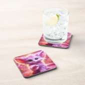 Kitten Art Getränkeuntersetzer (Rechte Seite)