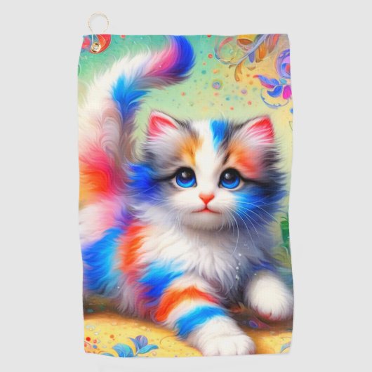 Kitten Art Golfhandtuch (Vorderseite)