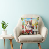 Kitten auf dem Zaun Kissen (Stuhl )