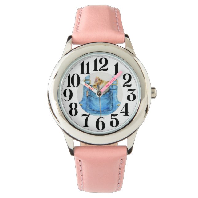 Kitten auf der Uhr (Vorderseite)