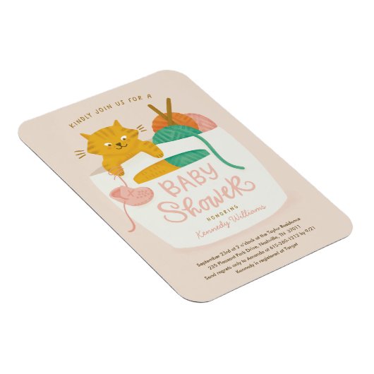 Kitten Baby Shower Magnet (Rechte Seite)