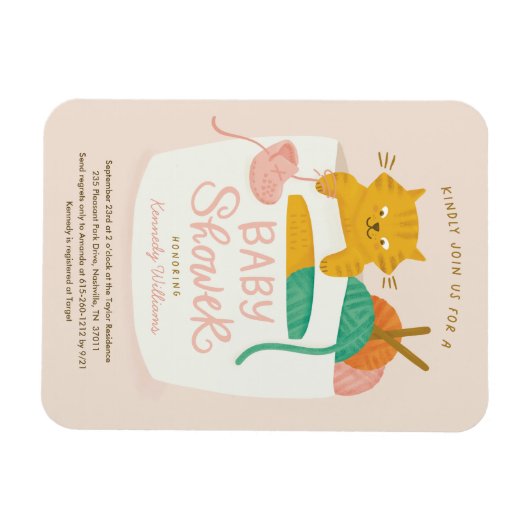 Kitten Baby Shower Magnet (Horizontal)
