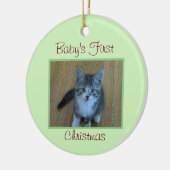 Kitten Baby's First Christmas Keramik Ornament (Links)