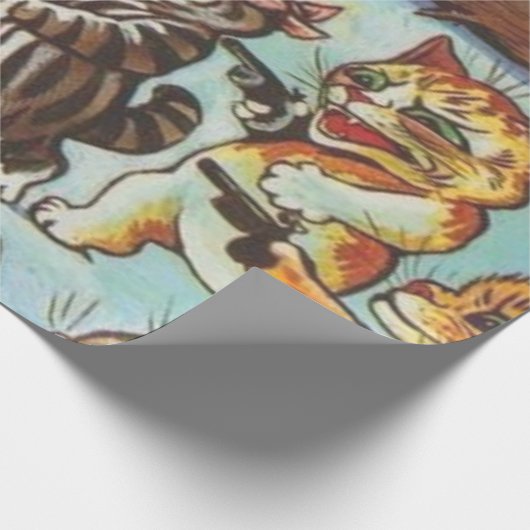 Kitten Bandits von Louis Wain Geschenkpapier (Ecke)