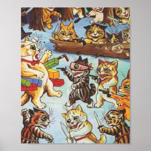 Kitten Bandits von Louis Wain Poster (Vorne)