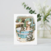 Kitten Bath von Louis Wain Postkarte (Stehend Vorderseite)
