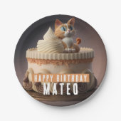 Kitten Birthday Cake - Pappteller (Vorderseite)