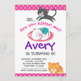 Kitten Birthday Invasion, Adoption von Haustieren  Einladung