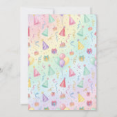 Kitten Birthday Invitation, Cute Cat Girl Theme Einladung (Rückseite)