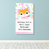 Kitten Birthday Memento Leinwanddruck (Insitu (Holzboden))