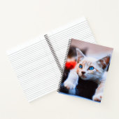 Kitten Blue Mit Augen Adorable Niedlich Cat Notizblock (Innenseite)