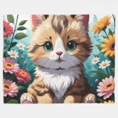 Kitten & Blume Fleecedecke (Vorderseite (Horizontal))