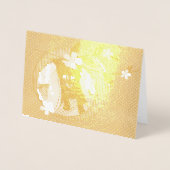 Kitten, Blume, Kleeblätter und Polka Dot, ZKOA Folienkarte (Vorderseite)