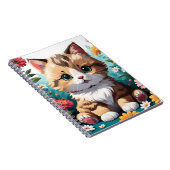 Kitten & Blume Notizblock (Rechte Seite)