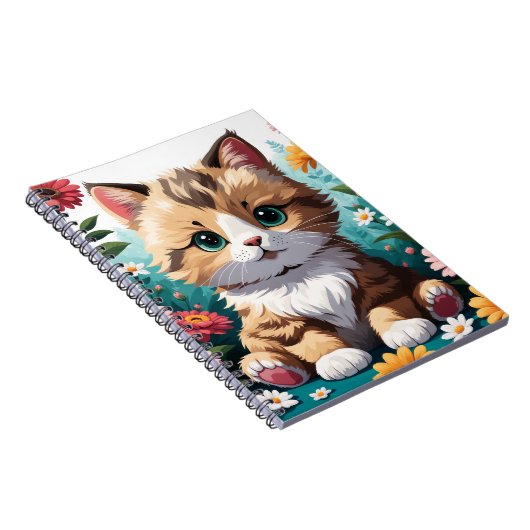Kitten & Blume Notizblock (Rechte Seite)