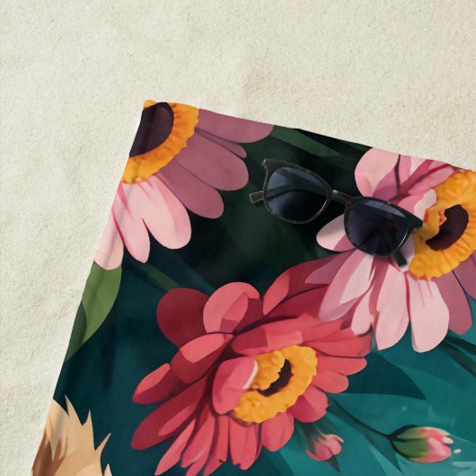 Kitten & Blume Strandtuch (Beispiel)