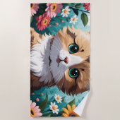 Kitten & Blume Strandtuch (Vorderseite)