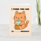 Kitten Bubble Tee Sie sind außergewöhnliche Strohp Karte (Vorderseite)