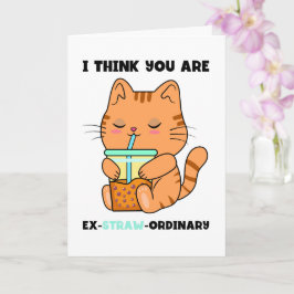 Kitten Bubble Tee Sie sind außergewöhnliche Strohp Karte