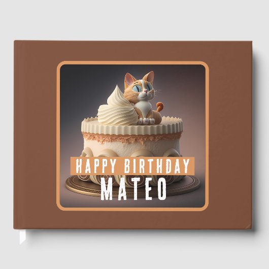 Kitten Cake - Birthdays Gästebuch (Vorderseite)