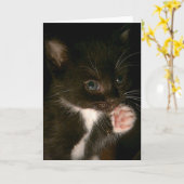 Kitten Card Karte (Gelbe Blume)