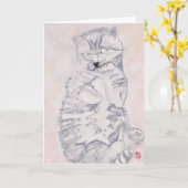 Kitten Card von Karen Poppy Karte (Gelbe Blume)