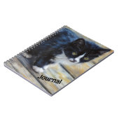 Kitten Cat Art Black and White Kitten Personal Notizblock (Linke Seite)