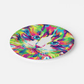 Kitten Cat Face Prismatic Design-21908 Pappteller (Schrägansicht)
