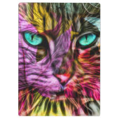 Kitten Cat Künstlerisch Design Klemmbrett (Rückseite)
