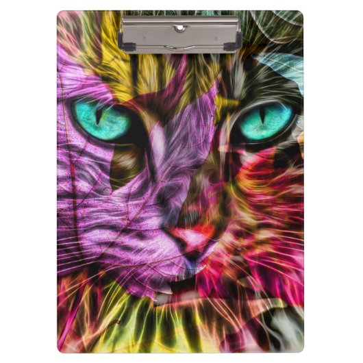 Kitten Cat Künstlerisch Design Klemmbrett (Vorderseite)