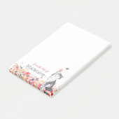 Kitten Cat Lovers Floral Personal Post-it Notes Klebezettel (angewinkelt)