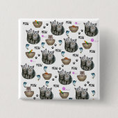 Kitten Cat Meow Square Button (Vorderseite)