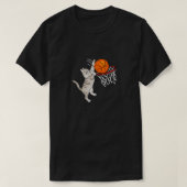 Kitten Cat Playing Basketball Dunking Basketball L T-Shirt (Design vorne)