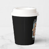 Kitten Cat und Snowman Friends Share Coffee Winter Pappbecher (Rechts)