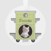 Kitten Cat Upload Foto Cat House Keramik Ornament (Rückseite)