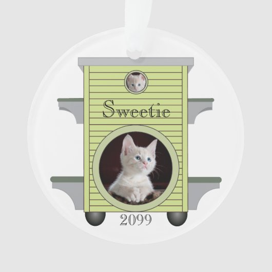 Kitten Cat Upload Foto Cat House Keramik Ornament (Vorderseite)