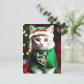 Kitten Christmas Feiertagskarte (Stehend Vorderseite)